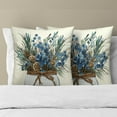 thumbnail image 6 of Christmas Throw Pillow Covers 18x18 Set of 2, Pine Twig Cones Nature Branch Rustic Jar Farmhouse Decorative Pillow Cases Soft Square Cushion Cover for Sofa Couch Chair Home Decor, 6 of 6