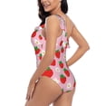 thumbnail image 4 of Honeii Hand Drawn Strawberry for women's one-piece swimsuit featuring a chic one-shoulder design experience elegance and style in the water-XX-Large, 4 of 6