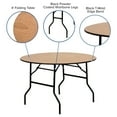 thumbnail image 2 of 48'' Round Wood Folding Banquet Table with Clear Coated Finished Top, 2 of 9
