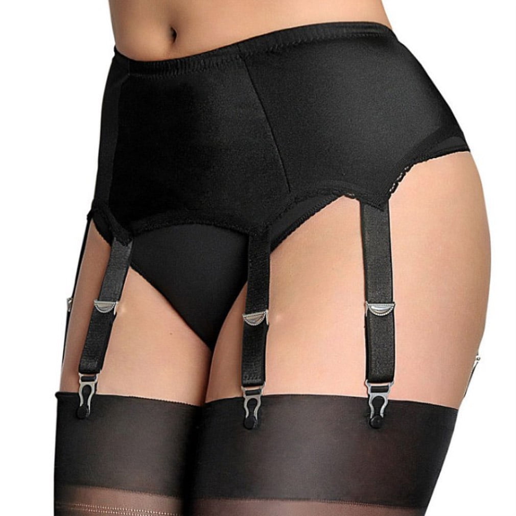 Adjustable Suspender Belt Womens Lace Suspenders G-String Lingerie Set Stockings 