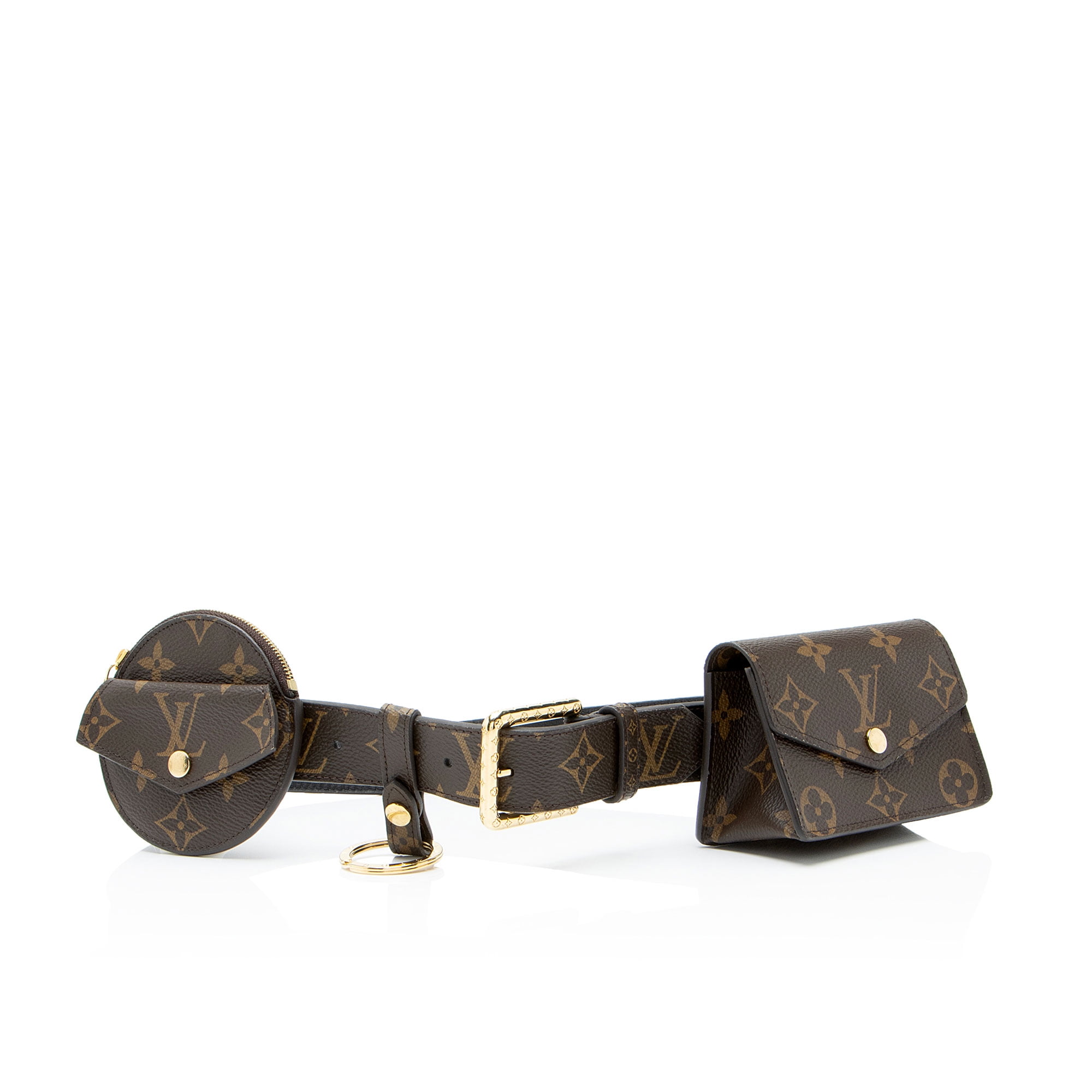 lv dress belt LOUIS VUITTON LV Initiales Reversible Monogram Eclipse Canvas Belt Siz main image 0
