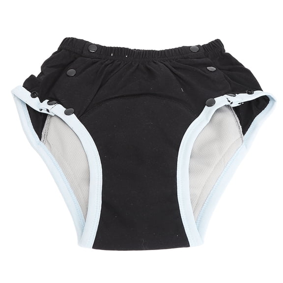 BOKYAN Pañal de Tela Lavable y Antifugas de Algodón Puro para Incontinencia de Adultos Negro Talla M (29.00 cm x 25.00 cm)