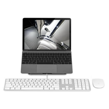 Mount-It! - Tilted Riser Stand for Laptop - Silver