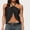 Black, variant on Argulvti Women Trendy Halter Tops Summer Split Front Tie up Backless Shirts for Streetwear Aesthetic Grunge Clothes