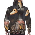 thumbnail image 7 of Wukai Graffiti Cool Duck Print Men Hoodies Fleece Sweatshirts Long Sleeve Sweaters Pullover Fall Outfits Winter Clothes-X-Large, 7 of 7