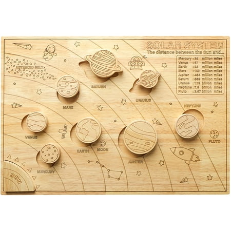Solar System Model Board - Wooden Science STEM Montessori Toys for Kids ...