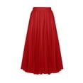 thumbnail image 2 of Busydd Womens Maxi Skirt Stylish Elastic Waist Mesh Long Skirts Casual Solid Color Pleated Skirts for Women S, 2 of 7