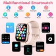thumbnail image 7 of Smart Watch for Men Women, 1.85" Smartwatch with Bluetooth Call, Fitness Tracker, 100+ Sports Modes, IP68 Waterproof Smart Watch Compatible with Android iOS, for Gift Pink, 7 of 7