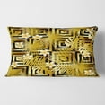 thumbnail image 2 of Designart Modern gold luxury pattern' Mid-Century Modern Throw Pillow - 12x20, 2 of 2