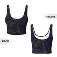 thumbnail image 6 of Uemuo Copper-Gold Gloss Outline Flower Pattern Women's Sports Bra - High Impact Support, Breathable, and Comfortable Athletic Bra for Running, Yoga, and Workouts, 6 of 9
