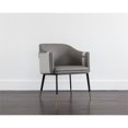 thumbnail image 2 of Sunpan Carter 19" Modern Faux Leather Dining Armchair in Stone, 2 of 8