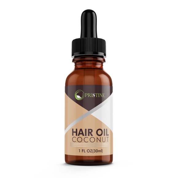 Pristine Hair Growth Oil with Virgin Argan Oil, Jojoba Oil, Vitamin E, Avocado Oil, Almond Oil, Pumpkin Seed Oil, for Stronger, Thicker, Longer Hair, 1 FL OZ.