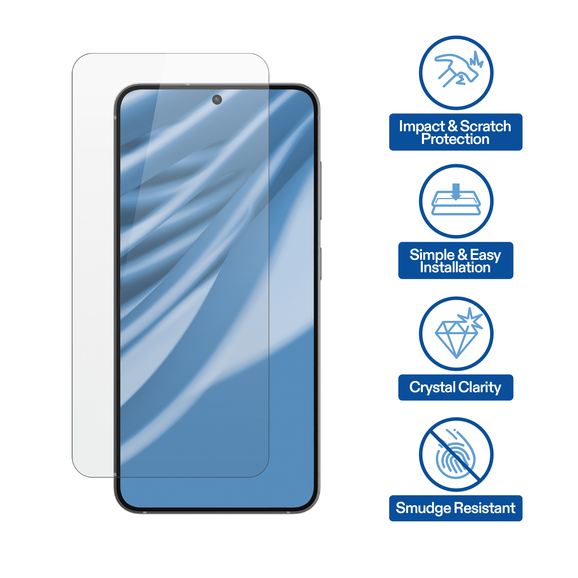 onn Samsung Galaxy S26 Ultra Clear Glass Screen Protector with Easy Application Box