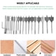 thumbnail image 5 of Juegos de brocas planas de madera, brocas de pala de acero para carpintería de 6mm-38mm, vást MABOTO Broca de perforación, 5 of 7