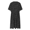 thumbnail image 4 of Robes pour Femmes 2024 Femmes Grande Taille Imprimé Taille Élastique Col en V Manches Courtes Robe en Liquidation, 4 of 6