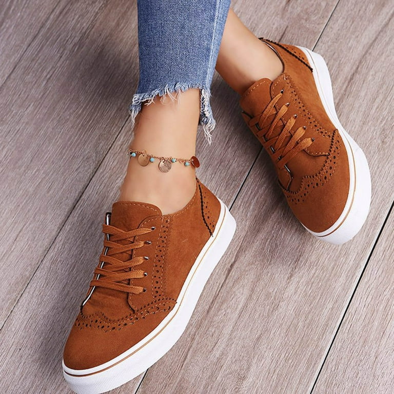 Mepaouo Women Canvas Shoes Memory Foam Fashion Sneakers Lace up