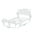 thumbnail image 6 of Yoneston Twin Metal Platform Bed Frame with Wood Headboard, White Finish Single Bed Frames Mattress Foundation for Kids Teens Boys & Girls, No Box Spring Needed, 6 of 6