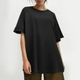 thumbnail image 5 of Jalioing Basic Loose T Shirt for Women Oversized Solid Color Short Sleeve Tee Shirt Casual Comfy Crew Neck Tops, 5 of 7