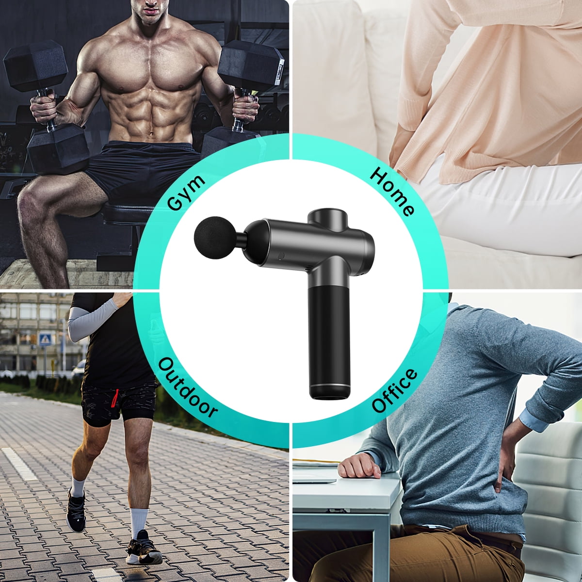 99 Speed Adjustable Muscle Massage Gun Handheld Deep Tissue Massager Electric Quiet Portable Massaging Gun with 10 customized massage heads for Sore Muscle and Stiffness
