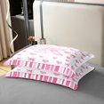 thumbnail image 4 of Erosebridal Housse de Couette en Coton 100 % Motif Princesse avec Nœud, Format Simple, Ensembles de Literie Lettre Initiale R Format Simple, Déco Cœur Rose, Réversible 2 Pcs (Sans Couette), 4 of 8
