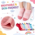 thumbnail image 3 of EALLCO Girls Ankle Socks 12 Pairs Lightweight Soft Breathable Multi-Color Kids Socks for School Daily Wear, 3 of 7