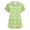 23# Light Green, variant on Cute Scrub Tops Stretchy Short Sleeve V Neck Cartoon Print Pattern Nursing Working Uniform Caregiver Top Green 3XL