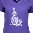 thumbnail image 4 of Inktastic Idaho Silhouette Mandala Women's V-Neck T-Shirt, 4 of 5