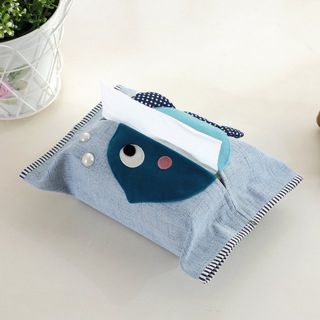Creative Cartoon Cotton Tissue Box Cover Napkin Tissue Holder Container Napkin Car Tissue Box Wet Wipes Box, Small Fish