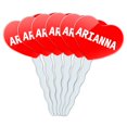 thumbnail image 1 of Arianna Heart Love Cupcake Picks Toppers - Set of 6, 1 of 1