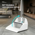 thumbnail image 5 of Broom with Dustpan Combo Set, 3 in 1 Multifunctional Broom and Dustpan with Long Handle and Concealed Cleaning Brush, Broom Dustpan Sets with Teeth, Upright Storage Broom and Dustpan Sets, 5 of 7