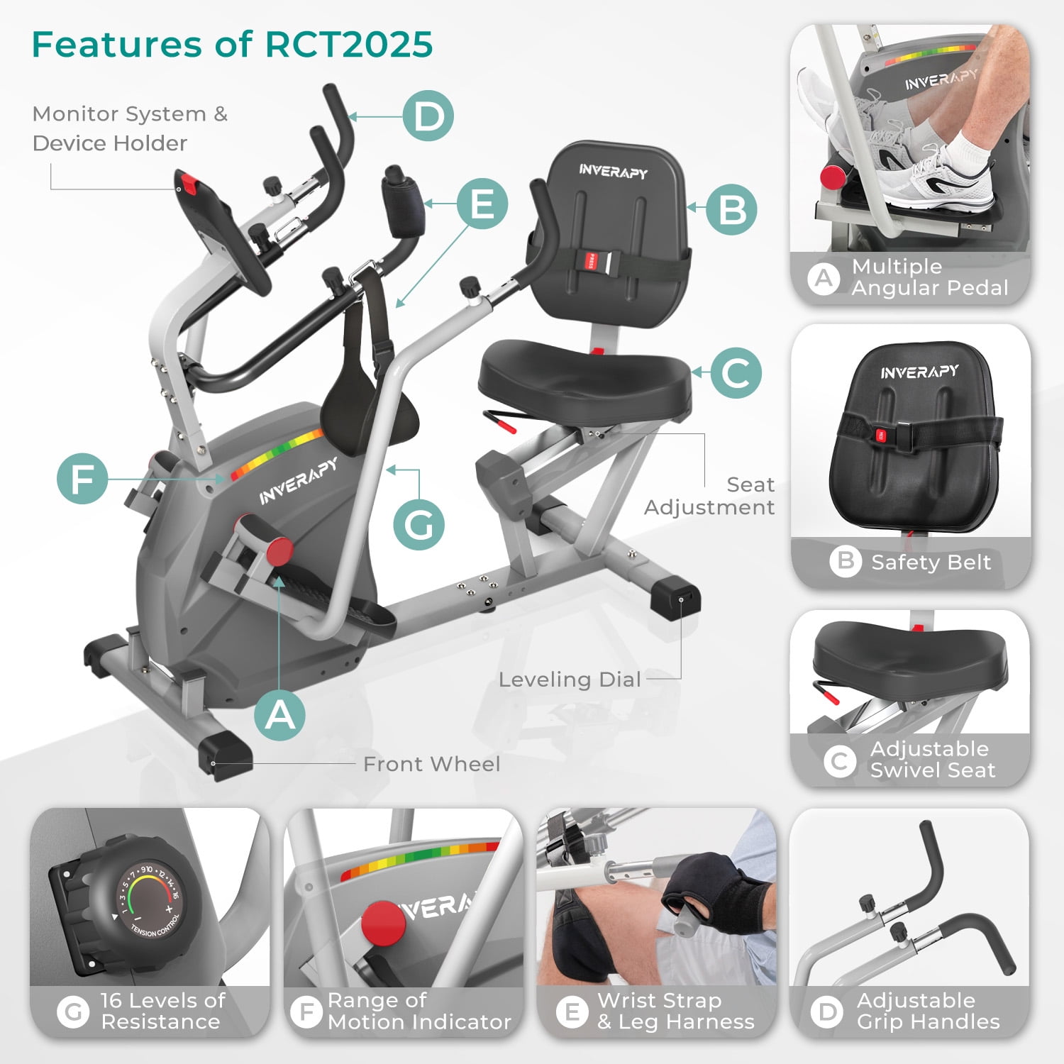 Innova RCT2025 Recumbent Cross Trainer with Swivel Nederland Ubuy