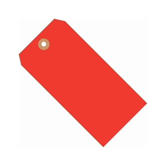 Box Partners Shipping Tags 13 Pt. 5 1/4" x 2 5/8" Red 1000/Case G11061E