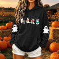 thumbnail image 2 of Busydd Halloween Graphic Hoodies For Women Trendy Cute Ghost Pumpkin Print Fall Tops Casual Long Sleeve Drawstring Hooded Sweatshirt With Pocket, 2 of 6