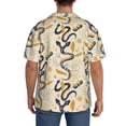 thumbnail image 5 of Vsdgher Snake And Floral Print Men's Wrinkle Free Untucked Cuban Shirt Business Casual Button Down Shirts Short Sleeve Shirt, 5 of 7