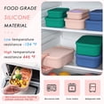 thumbnail image 4 of Silicone Food Storage Containers Reusable Silicone Bento Lunch Box Containers with Lids Microwave Dishwasher Safe BPA-Free Boxs YH-1006-blue 1, 4 of 6