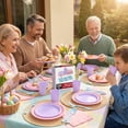 thumbnail image 5 of Exquisite Easter Disposable Plastic Party Plates and Dinnerware Combo Set 350 Piece, 5 of 14