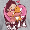 thumbnail image 3 of CafePress - My Cat Is My Valentine T Shirt - Fitted T-Shirt, Vintage Fit Soft Cotton Tee, 3 of 4