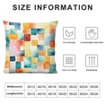 thumbnail image 5 of GOSMITH  Abstract Pillow Cushion Cover Rainbow Colored Geometric Square Shaped Blurry Effects Watercolor Design, Decorative Square Accent Pillow Case,  Blue and Red, 5 of 5