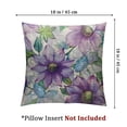 thumbnail image 4 of Acheng Seamless Spring Floral Throw Pillow Cover Transparent Purple Clematis Flowers on Climbing Twigs Decorative Square Pillow Case for Home Bedroom Living Room Cushion Cover  12x12in, 4 of 7