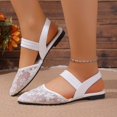 thumbnail image 6 of Purcolt Womens Floral Embroidery Mesh Slingback Flats Dressy Casual Pointed Toe Slip On Ballet Shoes Comfort Soft Sole Dress Shoes with Elastic Ankle Strap, 6 of 9