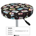 thumbnail image 4 of Bingfone Colorful Retro Tape Padded Round Bar Stool Cover Cushion with Elastic Fabric Round Chair Seat - Colorful Retro Tape, 4 of 7