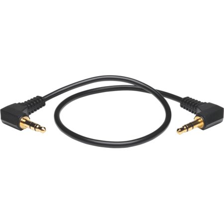 Tripp Lite 1ft 3.5mm Mini Stereo Audio Cable with two Right Angle plugs (M/M)