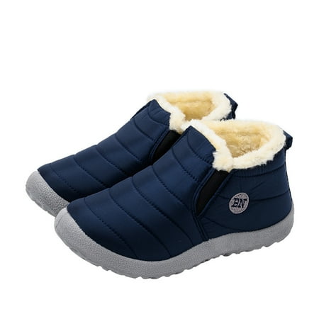 

Women‘s Warm Faux Fur Lined Boots Slip On Waterproof Ankle Boots Women‘s Footwear
