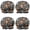 Gray Halloween Pumpkins, variant on Shower Caps,Gray Halloween Pumpkins Skulls and Bones Waterproof Shower Cap for Women 4 Pieces,Double Reusable Hair Cover for Shower PEVA Elastic Stretch Hem