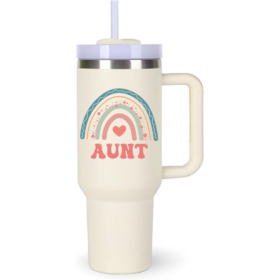 Aunt Gift Tumblers.40oz Aunt Tumbler with Handle.Aunt Gift.Mothers Day Gifts for Aunt.40 oz Christmas Birthday Tumbler for aunt.