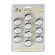 Allison Classic Cabinet Knob, Chrome and White, 10 Pack