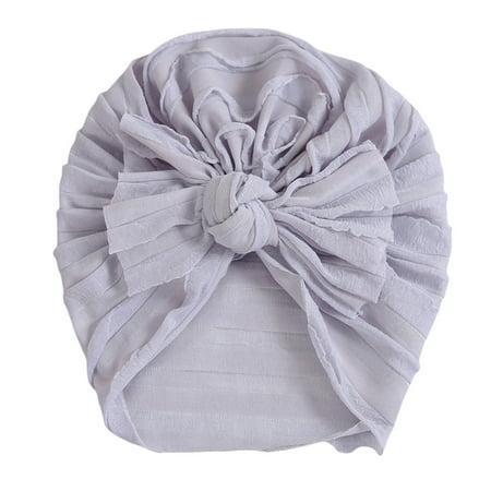 

Wassery Baby Newborn Gils Boys Hospital Hat Solid Color Knitting Big Bowknot Headwrap Toddler Solid Candy Solid Color Wool Cap