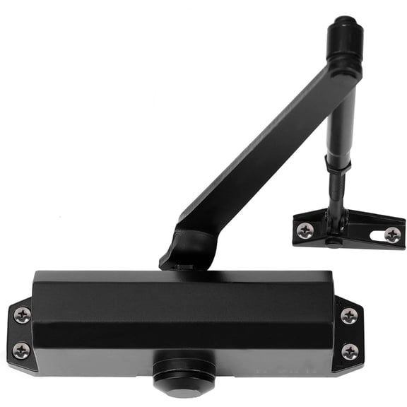 Automatic Door Closer, Hydraulic Door Closer with Fire-Rated and Fitting Template, Matte Black