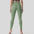 thumbnail image 5 of Fulijie Solid Color Activewear Stretch Sport Yoga Yoga Pants for Women, Size S-3XL, Big&Tall, Green, Women's Solid Color Fashionable Casual Sports Hip Lifting High Elastic Tight Yoga Pants, 5 of 6