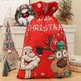 thumbnail image 2 of Moocorvic Large Christmas Gift Bag, Flannel Printed Drawstring Tie Mouth Gift Bag, Christmas Large Children's Candy Bag 20x15Inch, 2 of 3
